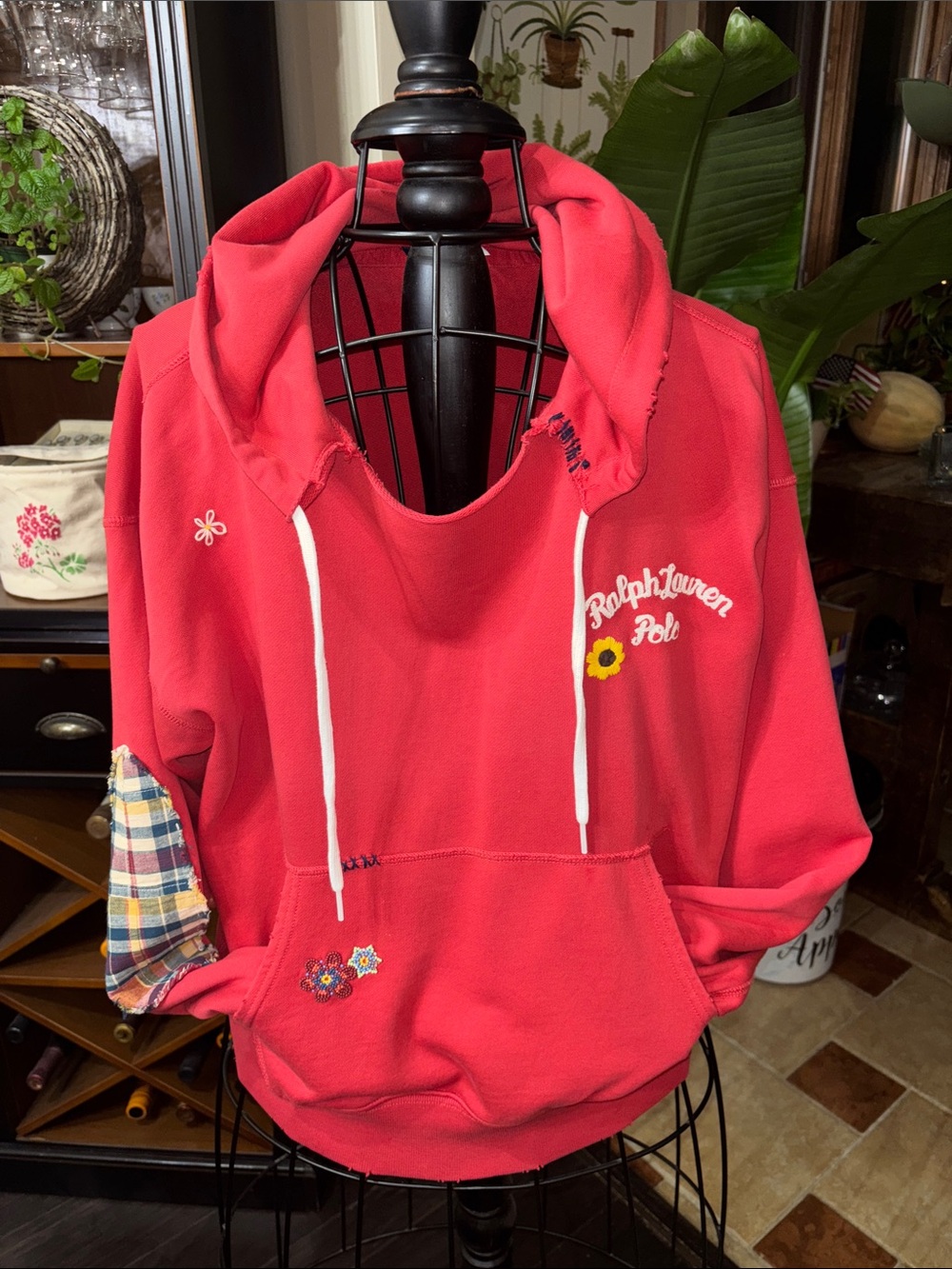 Polo Ralph Lauren Oversized Patchwork French Terry Hoodie